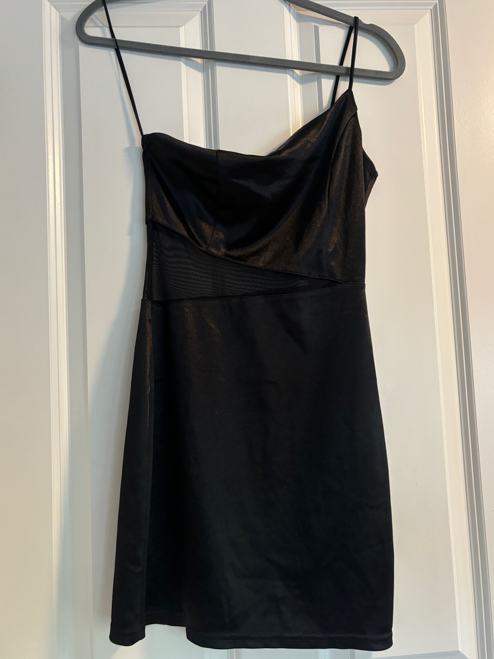 Windsor Black Satin Mini Dress